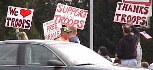 several signs for troops