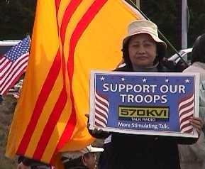 vietnamese woman supporting the troops